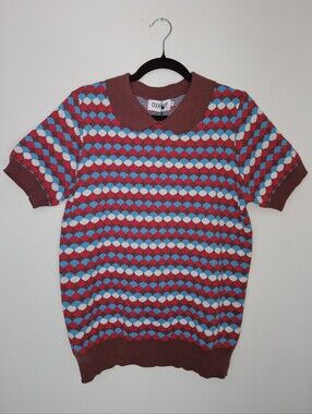 Oxknit Women's Short Sleeve Sweater, NWT, Size Large